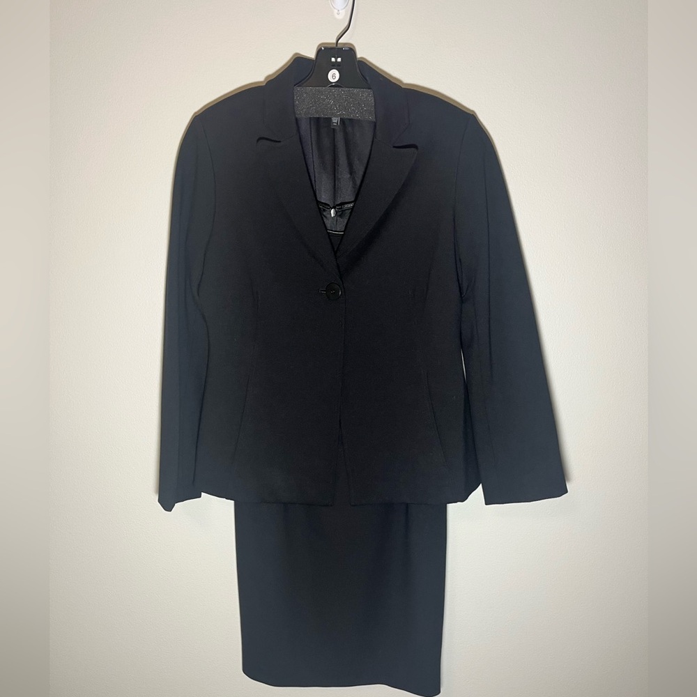 Eileen Fisher Dress & Blazer Set Black Shift Sleeveless Size XS Career Office